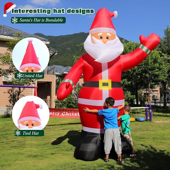 ⚡10FT Christmas Inflatable Santa Claus Huge  Classic Blow up Outdoor Decoration - Picture 4 of 7